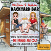 Personalized Family Backyard Bar Outdoor Metal Sign JL142 85O47 1