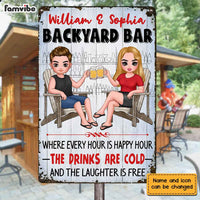 Personalized Family Backyard Bar Outdoor Metal Sign JL142 85O47 thumb 1