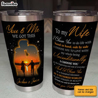 Personalized To My Wife Sunset Silhouette Steel Tumbler JL138 30O31 thumb 1