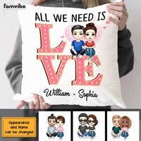 Personalized Couple All We Need Pillow JL141 30O47 thumb 1