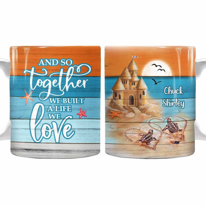 Personalized Turtle Couple Sunset Mug JL153 23O34 1