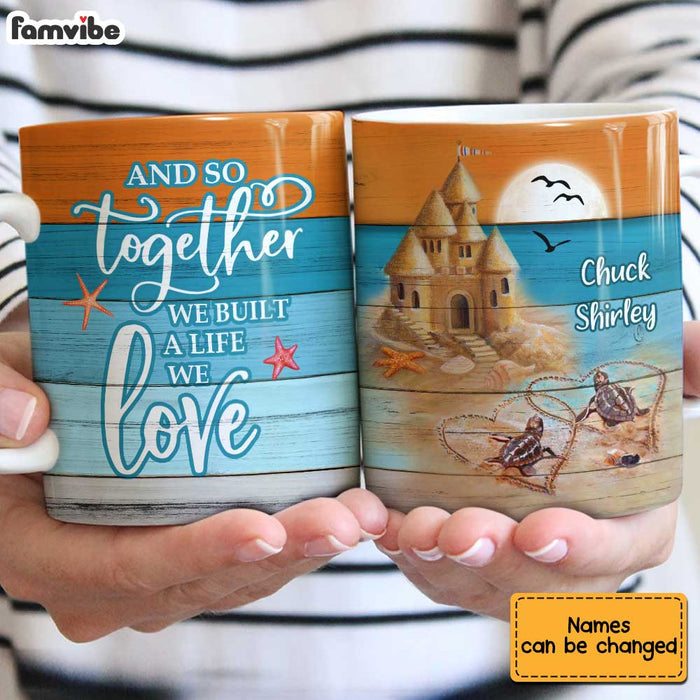 Personalized Turtle Couple Sunset Mug JL153 23O34 1