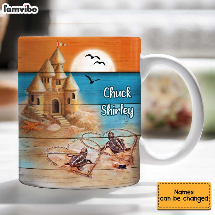 Personalized Turtle Couple Sunset Mug JL153 23O34 1