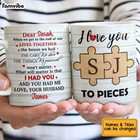 Personalized Wife I Love You To Pieces Mug JL185 32O34 thumb 1
