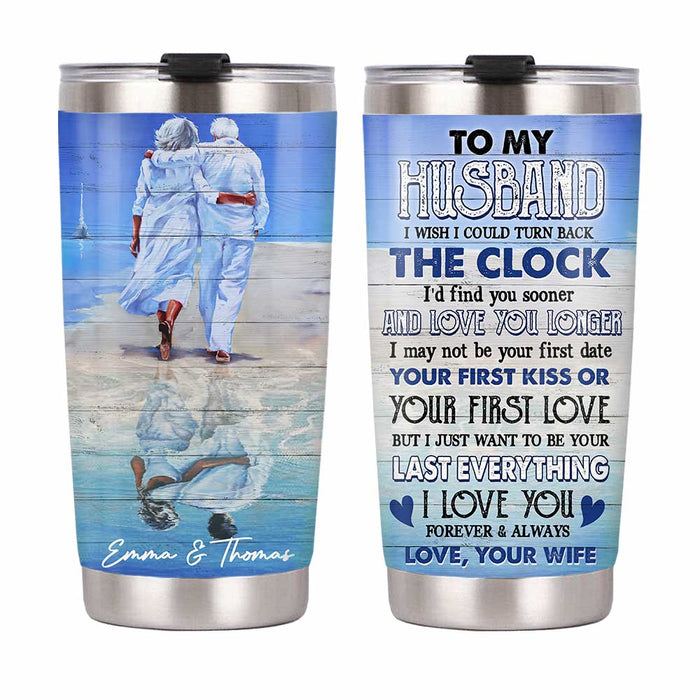 Personalized Husband Sea Steel Tumbler JL1310 30O31 1