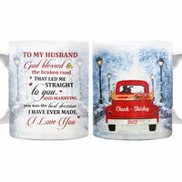 Personalized To My Husband Red Truck Mug JL155 32O34 thumb 1