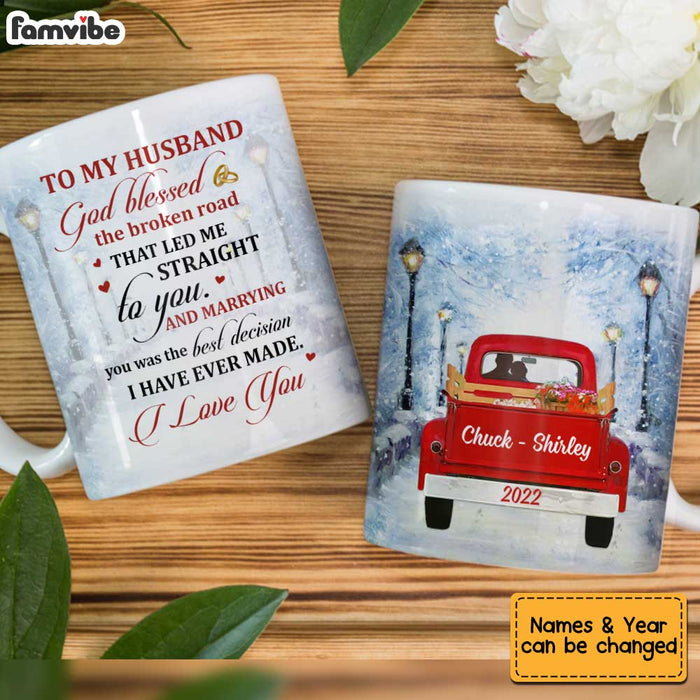 Personalized To My Husband Red Truck Mug JL155 32O34 1