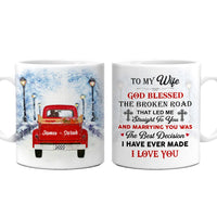 Personalized To My Wife Red Truck Mug JL153 32O53 thumb 1