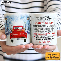 Personalized To My Wife Red Truck Mug JL153 32O53 thumb 1