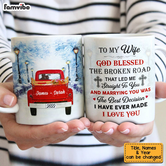 Personalized To My Wife Red Truck Mug JL153 32O53 1