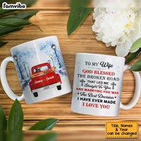 Personalized To My Wife Red Truck Mug JL153 32O53 thumb 1