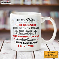 Personalized To My Wife Red Truck Mug JL153 32O53 thumb 1