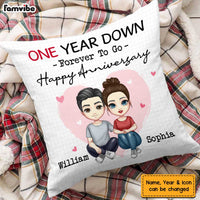 Personalized Couple Anniversary Pillow JL151 85O47 thumb 1