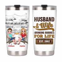 Personalized Anniversary Couple Steel Tumbler JL181 85O47 thumb 1