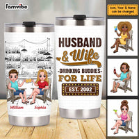 Personalized Anniversary Couple Steel Tumbler JL181 85O47 thumb 1