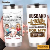 Personalized Anniversary Couple Steel Tumbler JL181 85O47 thumb 1