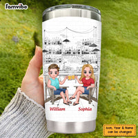 Personalized Anniversary Couple Steel Tumbler JL181 85O47 thumb 1