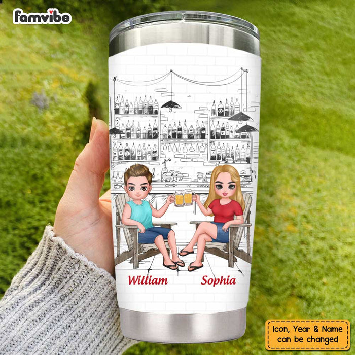 Personalized Anniversary Couple Steel Tumbler JL181 85O47 1