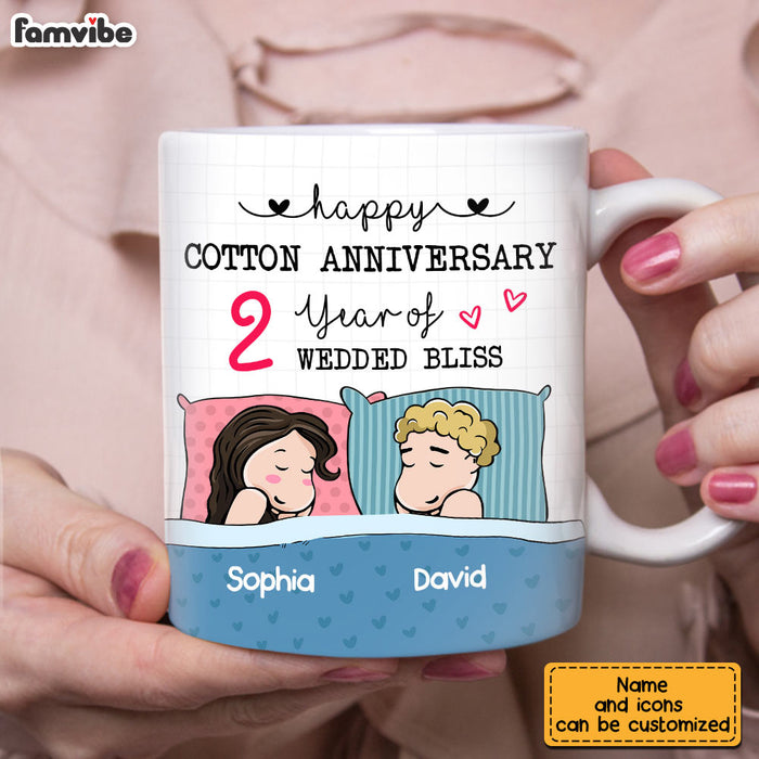 Personalized Cotton Anniversary Sleep Couple Mug JL161 32O28 1
