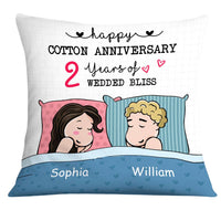 Personalized Cotton Anniversary Sleep Couple Pillow JL184 32O28 thumb 1