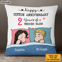 Personalized Cotton Anniversary Sleep Couple Pillow JL184 32O28 thumb 1