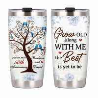 Personalized Anniversary Love Tree Steel Tumbler JL164 23O47 thumb 1