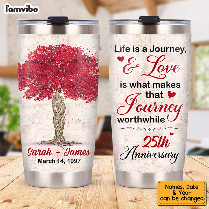 Personalized Anniversary Love Tree Steel Tumbler JL163 23O53 1