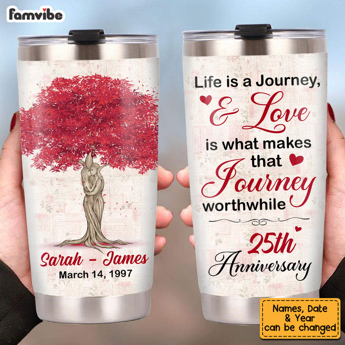 Personalized Anniversary Love Tree Steel Tumbler JL163 23O53 1