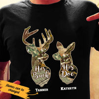 Personalized Hunting Husband & Wife T Shirt JN162 95O53 thumb 1
