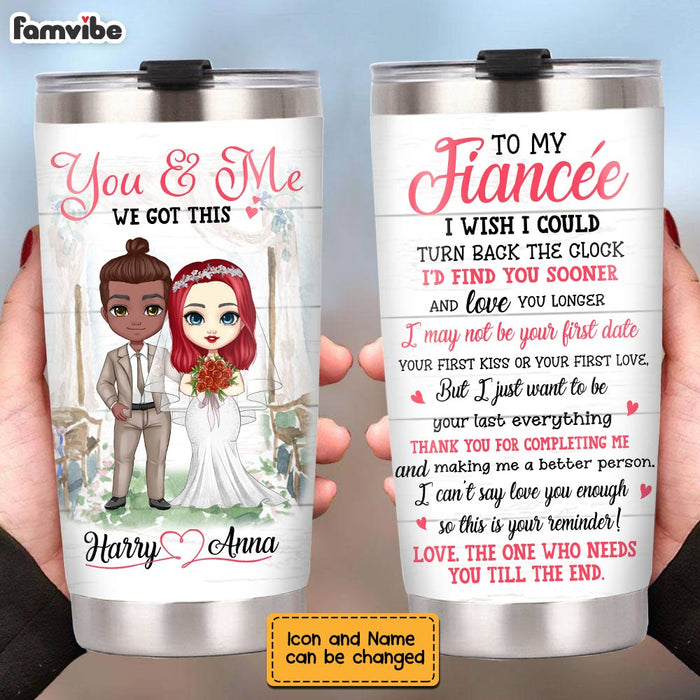 Personalized To My Fiancée Wedding Steel Tumbler JL204 32O28 1