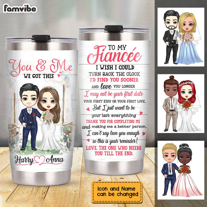 Personalized To My Fiancée Wedding Steel Tumbler JL204 32O28 1