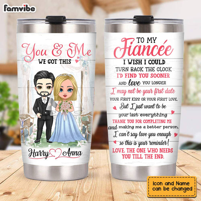 Personalized To My Fiancée Wedding Steel Tumbler JL204 32O28 1