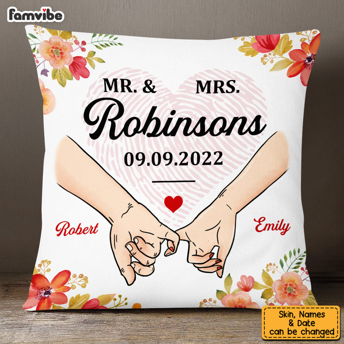 Personalized Mr & Mrs Wedding Pillow JL203 32O53 1