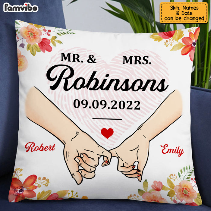 Personalized Mr & Mrs Wedding Pillow JL203 32O53 1