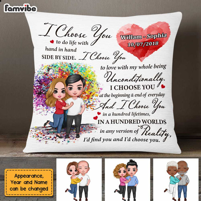 Personalized Old Couple I Choose You Pillow JL201 23O47 1