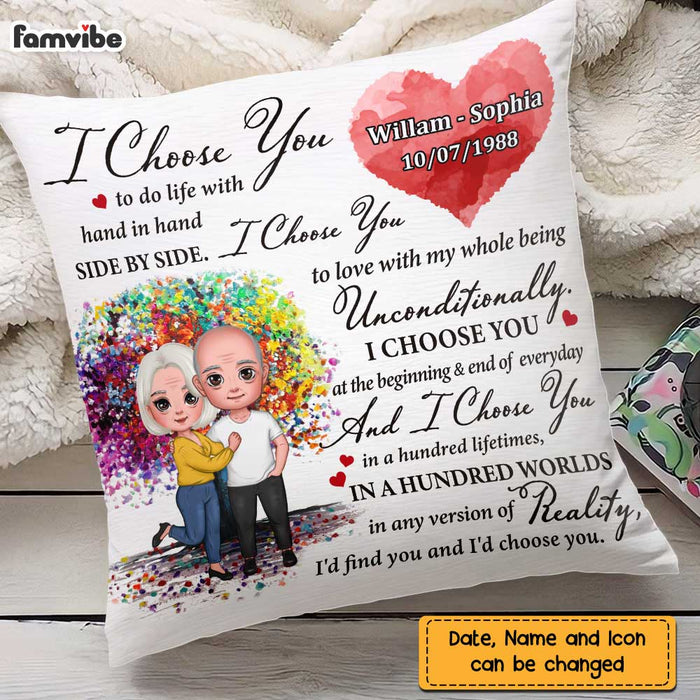Personalized Old Couple I Choose You Pillow JL201 23O47 1