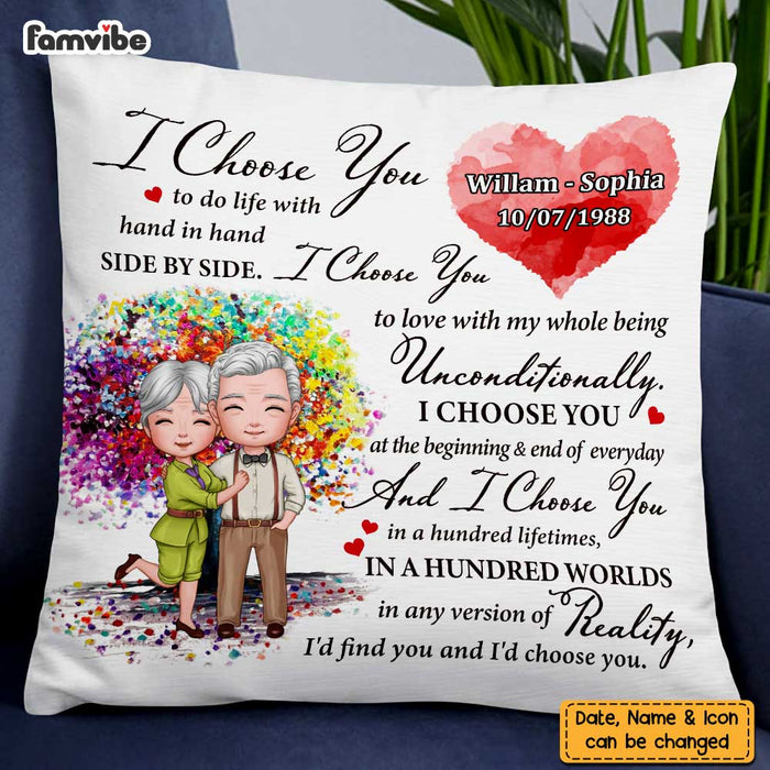 Personalized Old Couple I Choose You Pillow JL201 23O47 1