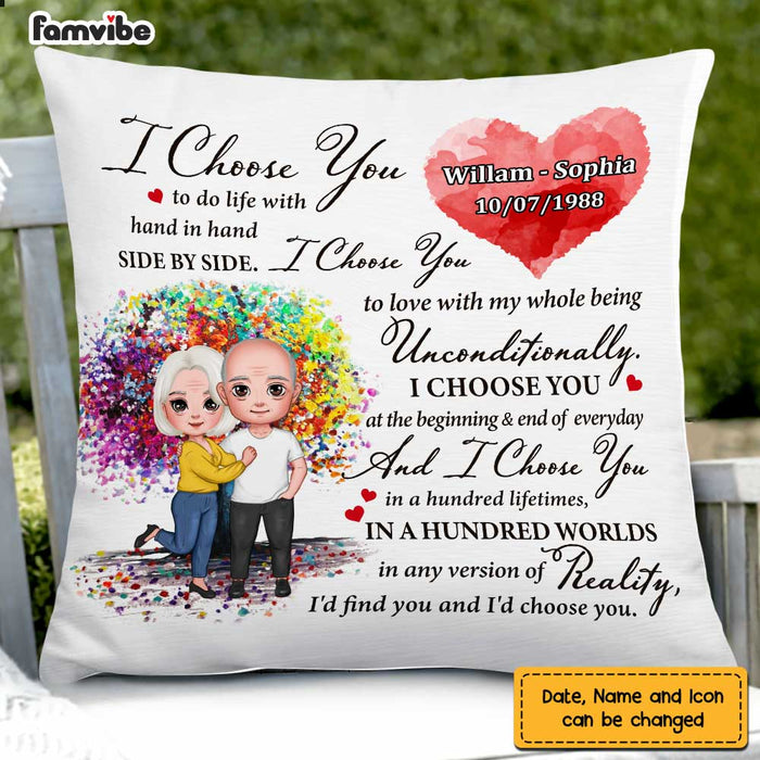 Personalized Old Couple I Choose You Pillow JL201 23O47 1
