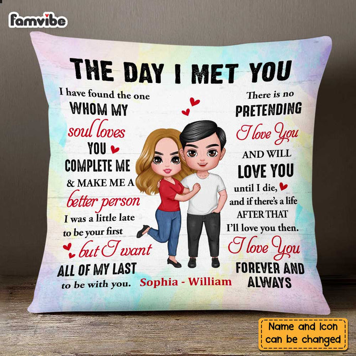 Personalized Couple The Day Pillow JL202 23O47 1