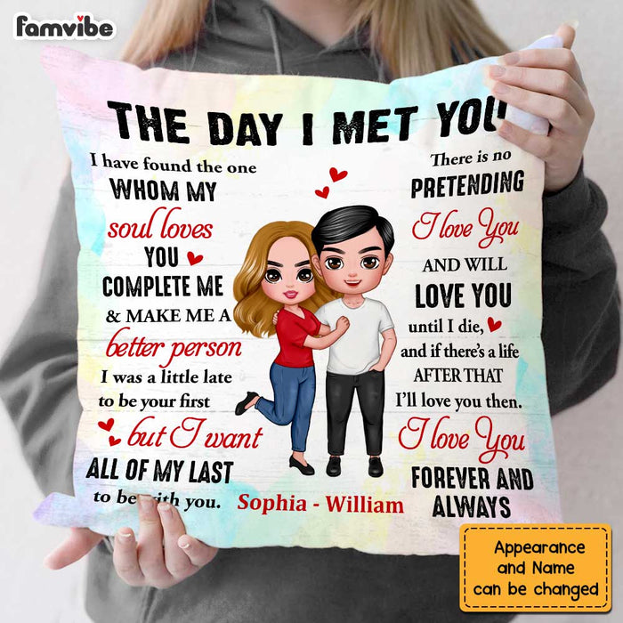 Personalized Couple The Day Pillow JL202 23O47 1
