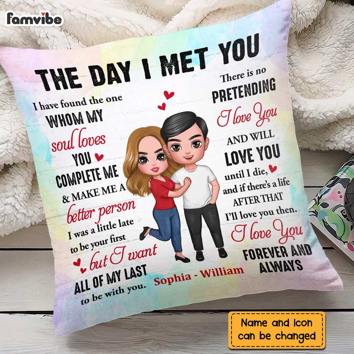 Personalized Couple The Day Pillow JL202 23O47 1