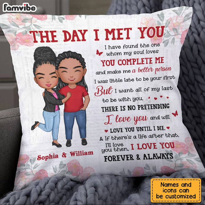 Personalized Couple The Day Pillow JL203 23O28 1