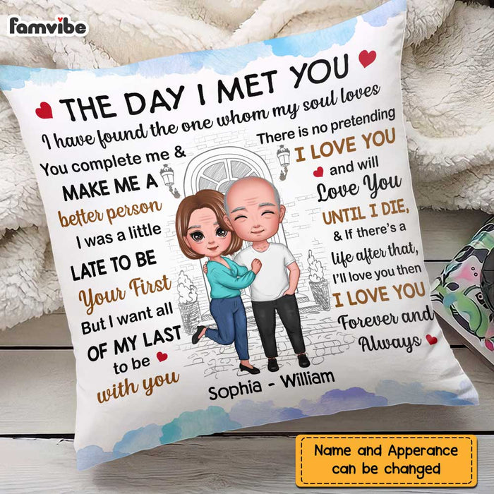 Personalized Couple The Day Pillow JL204 23O47 1