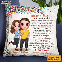 Personalized Couple The Day Pillow JL205 23O34 thumb 1