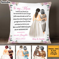 Personalized Wedding Mother Of The Bride Pillow JL215 85O34 thumb 1