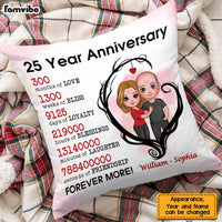 Personalized Anniversary Couple Pillow JL223 32O47 thumb 1