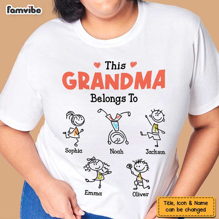 Personalized Grandma Drawing T Shirt JL212 23O47 1