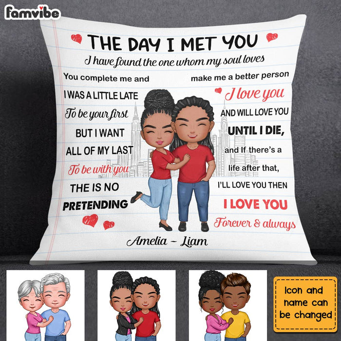 Personalized Couple The Day Pillow JL217 23O28 1