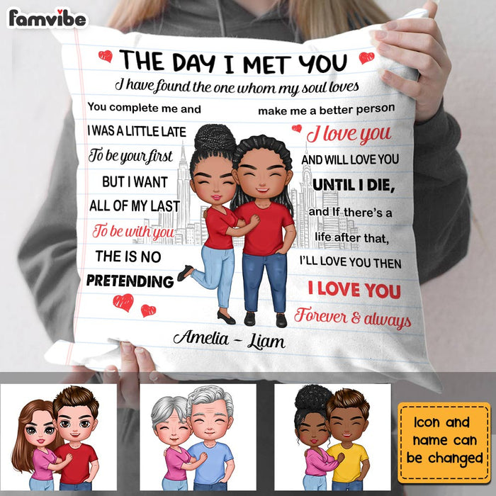 Personalized Couple The Day Pillow JL217 23O28 1