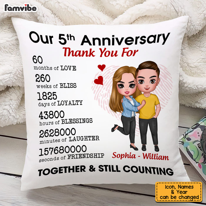 Happy on sale anniversary pillow